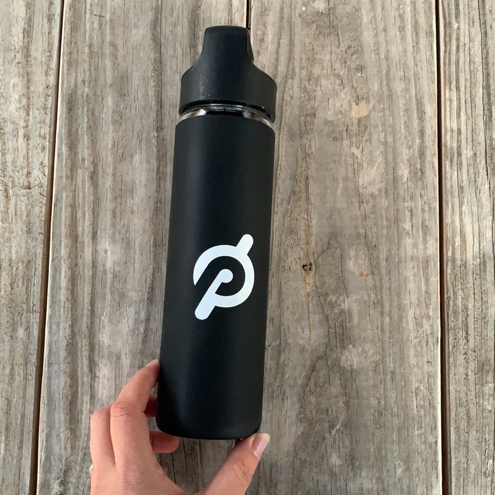 Peloton Glass Water Bottle Black Silicon Cover - Picture 2 of 8
